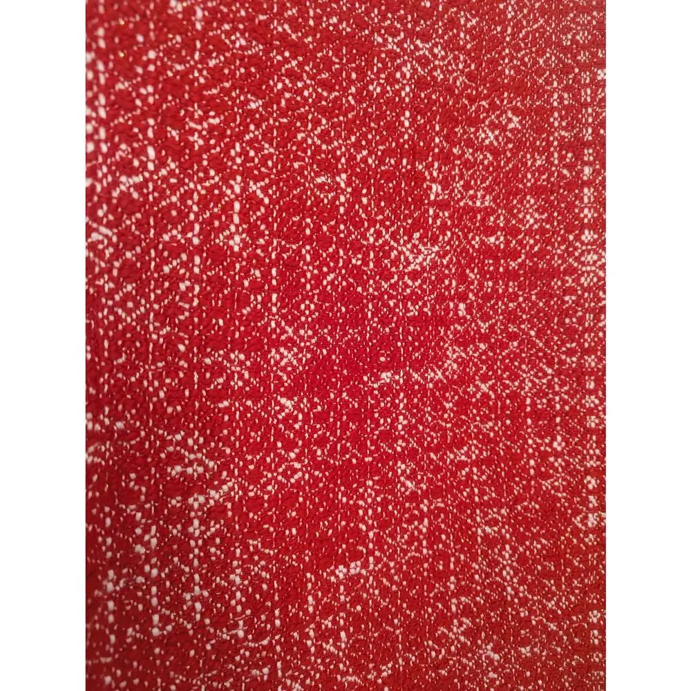 Cynthia Rowley NWOT Cotton Blend Sparkle Holiday Scarf Red White Reversible Chic